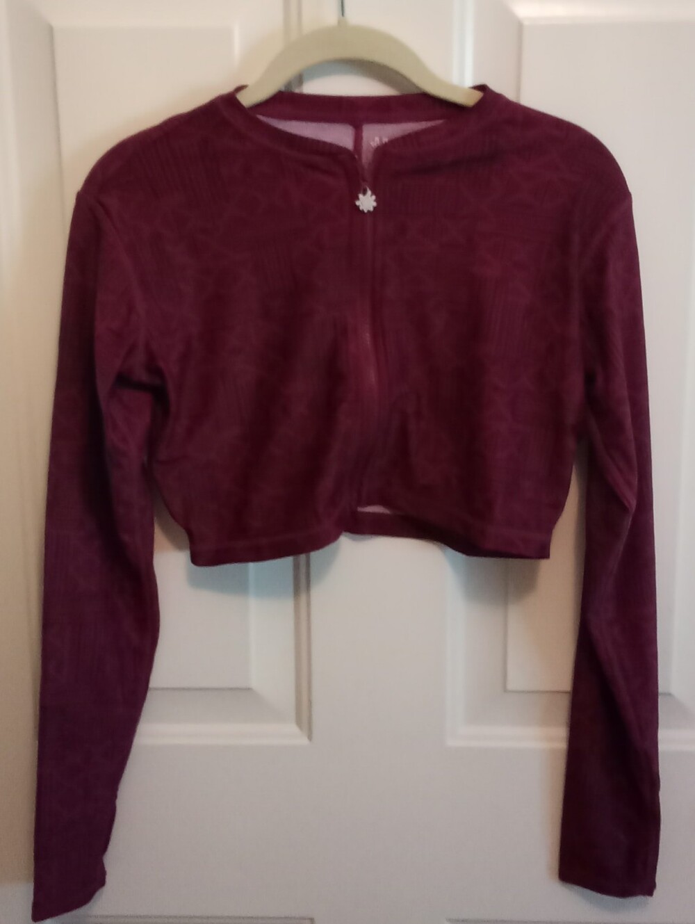 UV Skinz Cropped Long-Sleeve Zip Rash Guard Size Women's Small